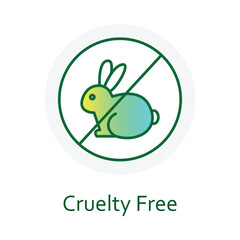 Cruelty Free. Bunny-inspired design representing ethically made goods.