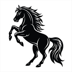 horse silhouette vector style