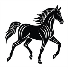 horse silhouette vector style