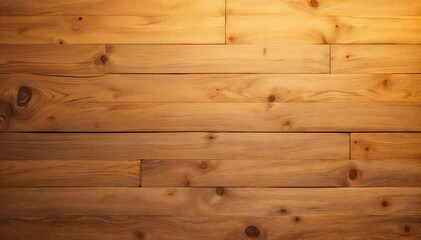 Obraz premium Wooden planks creating a warm, natural texture, perfect for various design applications. The wooden planks are arranged horizontally.
