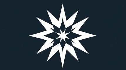 Obraz premium Geometric Star Design on Dark Background Modern Abstract Art for Creative Projects
