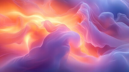 Obraz premium Abstract Colorful Swirls in Vibrant Shades of Orange and Purple