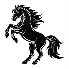 horse silhouette vector style