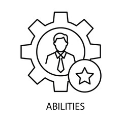 Vector icon for abilities. Abstract illustration for talent, performance, and capacity development.