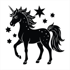 horse silhouette vector style