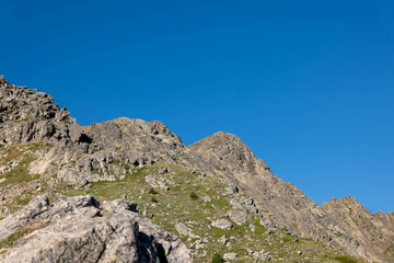 mountain landscape with blue sky