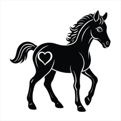 horse silhouette vector style