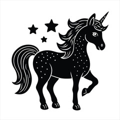 horse silhouette vector style