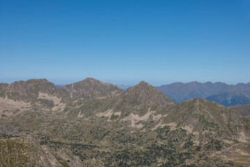 mountain landscape with blue sky