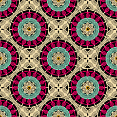  Pattern with crochet granny square wallpaper handmade decorative art design print