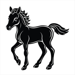 horse silhouette vector style