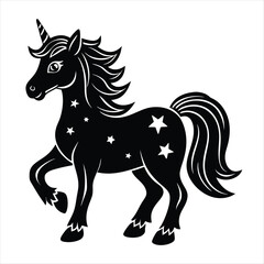 horse silhouette vector style