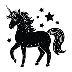 horse silhouette vector style