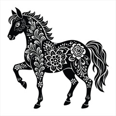horse silhouette vector style