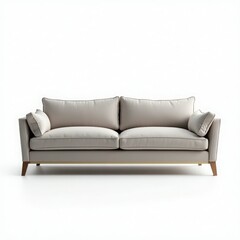Obraz premium Elegant beige sofa with sleek lines, perfect for contemporary living spaces.