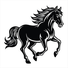 horse silhouette vector style