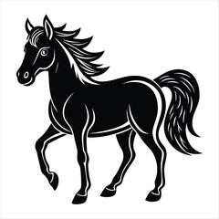 Obraz premium horse silhouette vector style