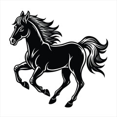 Obraz premium horse silhouette vector style