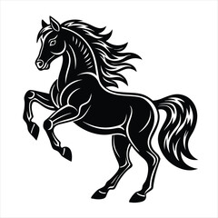 horse silhouette vector style