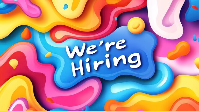 Colorful Hiring Announcement Abstract Background (1)