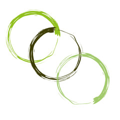 A red circle drawn with rough brush strokes.