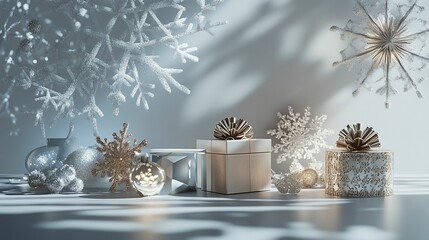 an elegant winter themed background