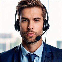 Portrait of a friendly customer service representative smiling during a video conference