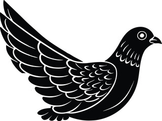 Fototapeta premium Dove vector icon on white background