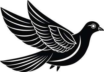 Dove vector icon on white background