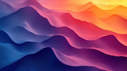 Obraz premium Abstract Waves in Vibrant Gradient Colors of Red and Blue Shades