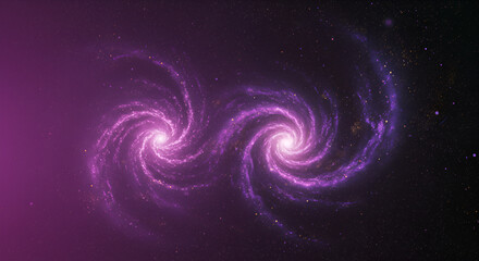 Obraz premium Mystical Amethyst and Charcoal Swirls in a Cosmic Galaxy Background