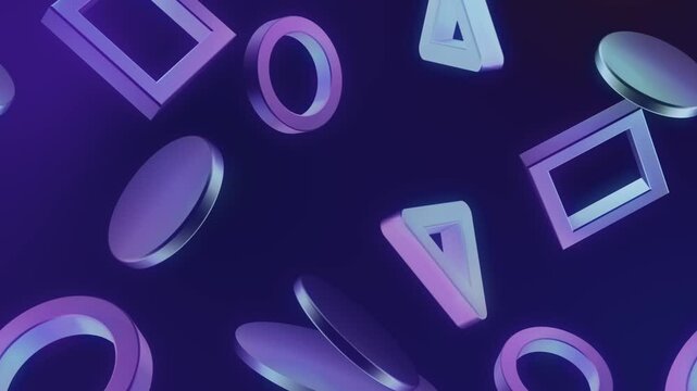 Dynamic seamless gradient background with geometric shapes. Ideal for titles, text, openers, and motion graphics. loop animation
