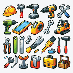 Equestrian sport accessories cartoon illustration set stock illustration