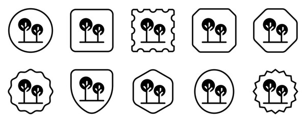 Editable trees, plants vector icon. Property, real estate, construction, mortgage, interiors. Part of a big icon set family. Perfect for web and app interfaces, presentations, infographics, etc