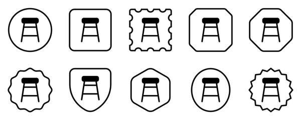 Editable stool vector icon. Part of a big icon set family. Perfect for web and app interfaces, presentations, infographics, etc