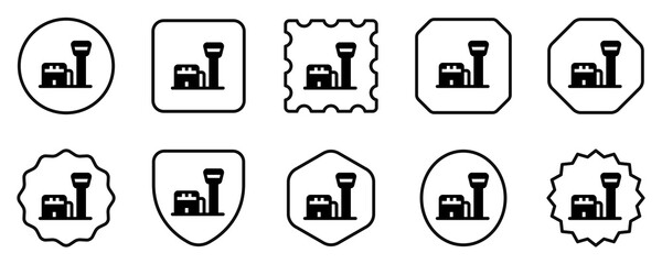 Editable airport, air traffic control building vector icon. Part of a big icon set family. Perfect for web and app interfaces, presentations, infographics, etc