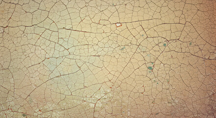 Fototapeta premium Antique Crackle Varnish Texture with a Weathered and Aged Surface Design