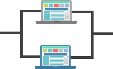 デュアルシステムのイラスト(並列系)