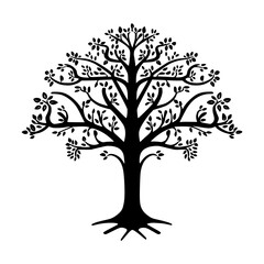 Obraz premium Elegant Black Tree Silhouette Design