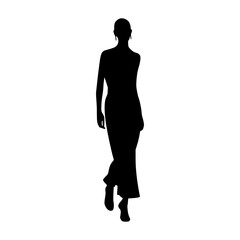 Silhouette Woman Walking - Fashion Design Concept