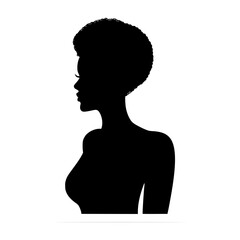 Black Woman Silhouette Head Profile