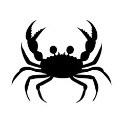 Silhouette Crab Vector Graphic
