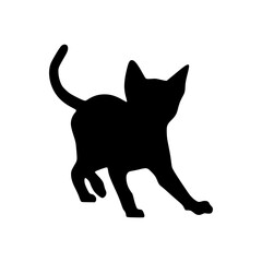 Black Cat Silhouette - Vector Graphic