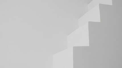 Minimalist White Steps in Interior