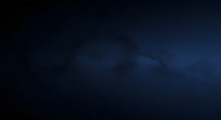 Abstract cosmic backdrop featuring a gradient from black to deep navy blue hues