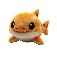 Adorable Orange Plush Zebra Shark Toy - Cute Stuffed Animal for Kids