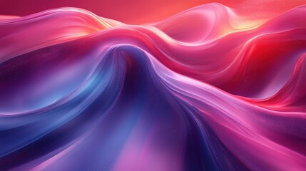 Obraz premium Abstract Colorful Waves with Vibrant Gradient Shades of Pink and Purple