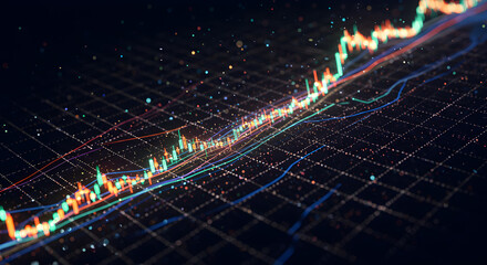 Vibrant financial chart analysis illustrating upward trends in the market