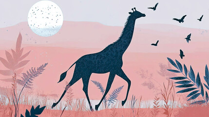 Exploring the beauty of nature through a minimalist representation of wildlife at an American zoo