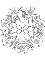 PrintFlowers Coloring Pages For Adules